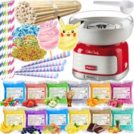Inne urządzenia gastronomiczne - Maszyna do Waty Cukrowej + Cukier 12x 100g Saszetki+ Patyki+ Posypki Zestaw - miniaturka - grafika 1