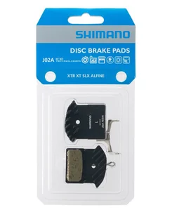 Shimano Okładziny J02A XTR/XT/SLX/Alfine czarny-szary / Materiał: żywiczne Y8LW98040 - Hamulce rowerowe - miniaturka - grafika 1