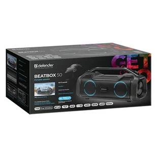 Defender głośnik BEATBOX 50, Li-Ion, 2.0, 50W, czarny, regulacja głośności, podświetlenie LED, BT 5.0, TWS, 80Hz~12kHz - Głośniki komputerowe - miniaturka - grafika 6