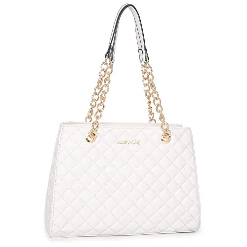 Montana West MEDIUM Łańcuszek Torba na ramię dla kobiet Hobo Torebki Tote Torebka, złoty, 040 beżowy, L, Współczesny, Klasyczny
