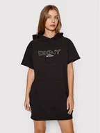 Sukienki - DKNY Sport Sukienka dzianinowa DP1D4601 Czarny Regular Fit - miniaturka - grafika 1