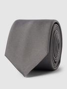 Krawaty i muchy męskie - Krawat z jedwabiu z wzorem w paski - miniaturka - grafika 1