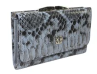 Portfele - Portfel Damski Skórzany Marco (PL) 14 cm Klamra Skóra Naturalna SZARY MIX PD-03 14 x 9 x 2.5 [cm] - miniaturka - grafika 1