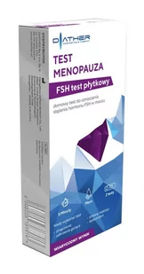 Diather Diather Test Menopauza domowy test do oznaczenia stężenia hormonu FSH w moczu 2 testy 9098318 - Testy ciążowe i diagnostyczne - miniaturka - grafika 1