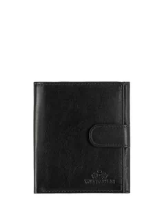 Portfele - Wittchen Skórzany portfel w kolorze czarnym - (S)9,5 x (W)11,5 cm - grafika 1
