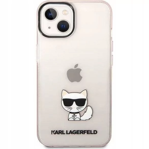 Karl Lagerfeld Etui do iPhone 14 Plus 6,7" hardcase różowy/pink Transparent Choupette Body