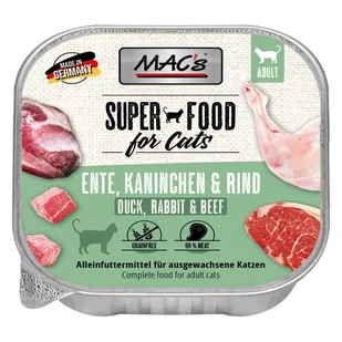 MAC's Cat tacki, 16 x 100 g - Kaczka, królik i wołowina - Mokra karma dla kotów - miniaturka - grafika 1