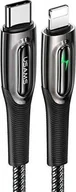 Kable USB - Kabel USB Usams USB-C - Lightning 1.2 m Czarny 6958444973111 - miniaturka - grafika 1
