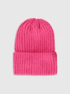 Czapki damskie - 4F Czapka zimowa z dodatkiem wełny damska - różowa Uniwersalny - miniaturka - grafika 1