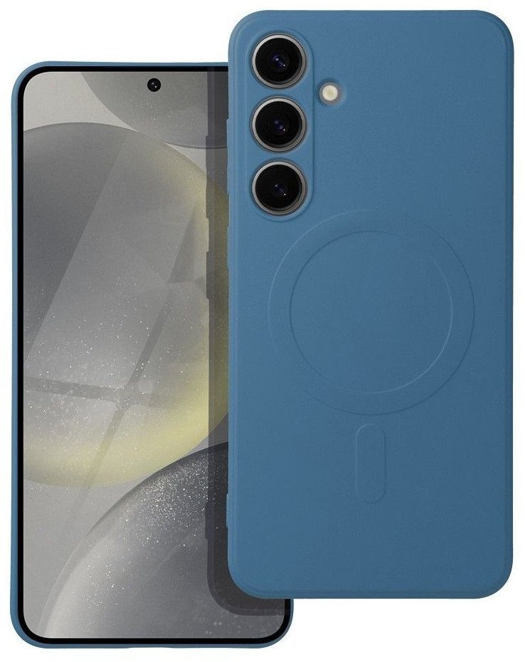 Futerał SILICONE MAG COVER kompatybilny z MagSafe do SAMSUNG A56 niebieski