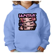 Bluzy dla dziewczynek - BLUZA DZIECIĘCA KPOP DEMON HUNTERS HUNTRIX 122-128 Z KAPTUREM BAWEŁNIANA - miniaturka - grafika 1