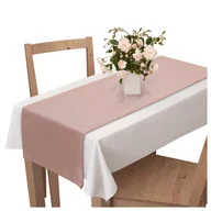Obrusy i serwetki - Voppi Obrus bieżnik na stół stolik 40x120 cm beżowy welurowy - miniaturka - grafika 1