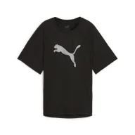Koszulki sportowe damskie - Damska koszulka z nadrukiem EVOSTRIPE PUMA Black - miniaturka - grafika 1