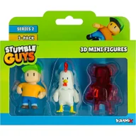 Figurki dla dzieci - STUMBLE GUYS ZESTAW FIGUREK DIRAMIX 3-PAK MR. STUMBLE CHICKEN CHERRI BEAR - miniaturka - grafika 1