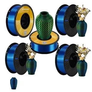 filament do drukarek 3D, trójkolorowy materiał jedwabny, szpula bez pęcherzyków powietrza, 5 kg kolor C - Filamenty i akcesoria do drukarek 3D - miniaturka - grafika 1