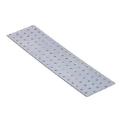 Inne mocowania - PP16 PŁYTKA PERFOROWANA ŁĄCZNIK PŁASKI 100x400 OCYNK - miniaturka - grafika 1
