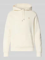 Bluzy męskie - Bluza z kapturem, wyhaftowanym logo i kieszenią kangurką - miniaturka - grafika 1