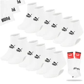 Skarpetki męskie - Puma Skarpety Męskie Zakostki Quarter Zestaw Bawełna Białe 6 par Rozmiar 43/46 - miniaturka - grafika 1