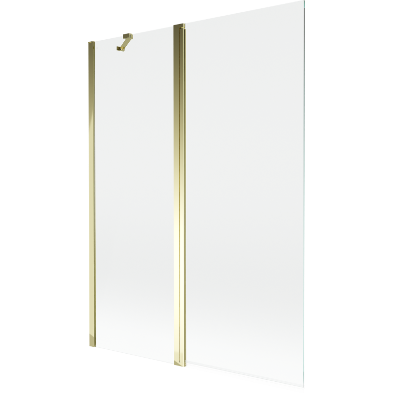 Mexen Mist parawan nawannowy 2-skrzydłowy 130 x 150 cm, transparent, złoty - 8A9-130-011-50-00