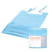 Sprzęt i akcesoria stomatologiczne - Śliniak dentystyczny z kieszonką 39cm x 48cm niebieski podfoliowany 54g DentixPro 50szt - miniaturka - grafika 1