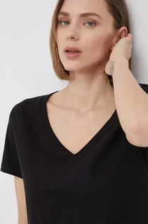 Koszulki i topy damskie - Calvin Klein t-shirt bawełniany kolor czarny - grafika 1