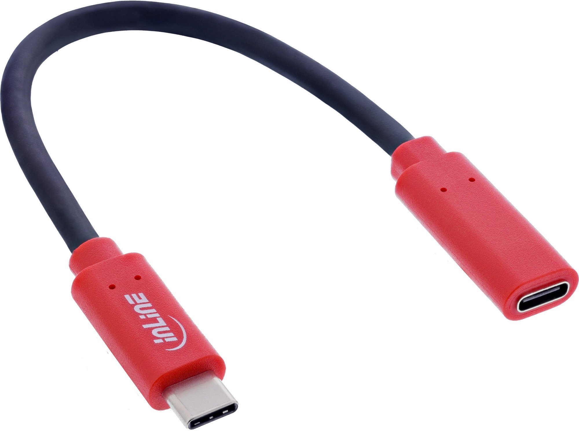 InLine Blokada danych USB Adapter USB-C wtyk do gniazda 0,2 m 240 W PD