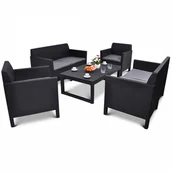 Meble ogrodowe - Allibert Zestaw Mebli Orlando FIESTA Lyon : Kolor - grafit/szary BK-004185 - miniaturka - grafika 1