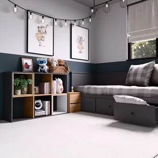 REGAŁ MALAX 2X3 ANTRACYT/ARTISAN - Regały - miniaturka - grafika 1