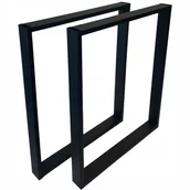 Meble modułowe i akcesoria - Nogi metalowe Do stołu Loft Industrial czarne 50x72 cm Profil 6x2 cm 2 szt - miniaturka - grafika 1