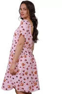 Sukienki - ToBe Damska delikatna letnia sukienka ciążowa z kwiatowym nadrukiem, 4182604, różowa, L, Rosa, L - miniaturka - grafika 1