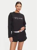 Piżamy damskie - Tommy Hilfiger Piżama UW0UW05630 Czarny Regular Fit - miniaturka - grafika 1