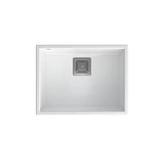 QUADRON Zlew DAVID 50 snow white + syfon INOX - Zlewozmywaki - miniaturka - grafika 1