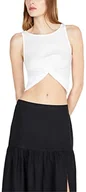 Koszulki i topy damskie - Sisley Damski top 3FPZLH00I T-Shirt, White 101, XS, White 101, XS - miniaturka - grafika 1