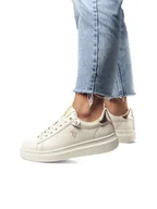 Trampki damskie - U.S. Polo Assn. Sneakersy w kolorze beżowym - miniaturka - grafika 1