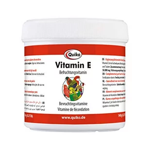 Quiko Vitamin E - Befruchtungsvitamin Für Alle Ziervogelarten, Dose, 1Er Pack (1 X 140 G) - Karma dla ptaków - miniaturka - grafika 1