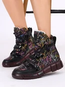 Botki damskie - Maciejka Botki Damskie Skórzane Ocieplane Czarne-36 - miniaturka - grafika 1