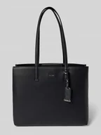 Torebki damskie - Torba shopper z aplikacją z logo - miniaturka - grafika 1