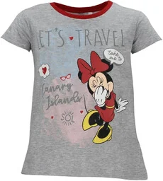 Bluzka T-shirt dziecięcy Myszka Minnie szara - Koszulki dla dziewczynek - miniaturka - grafika 1
