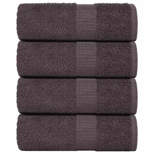 vidaXL Ręczniki, 4 szt., antracyt, 15x21 cm, 360 g/m², bawełna 100% - Ręczniki - miniaturka - grafika 1