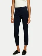 Spodnie damskie - Sisley Chinosy 4BYW55AH6 Granatowy Regular Fit - miniaturka - grafika 1