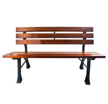 Linder Exclusiv Ławka ogrodowa z oparciem drewniana metalowa 150x57x70 cm