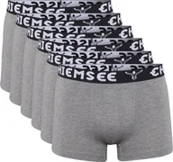 Majtki męskie - Bokserki męskie CHIEMSEE, opakowanie 6 sztuk - szorty, logo w pasie, jednokolorowe, szare XL - miniaturka - grafika 1