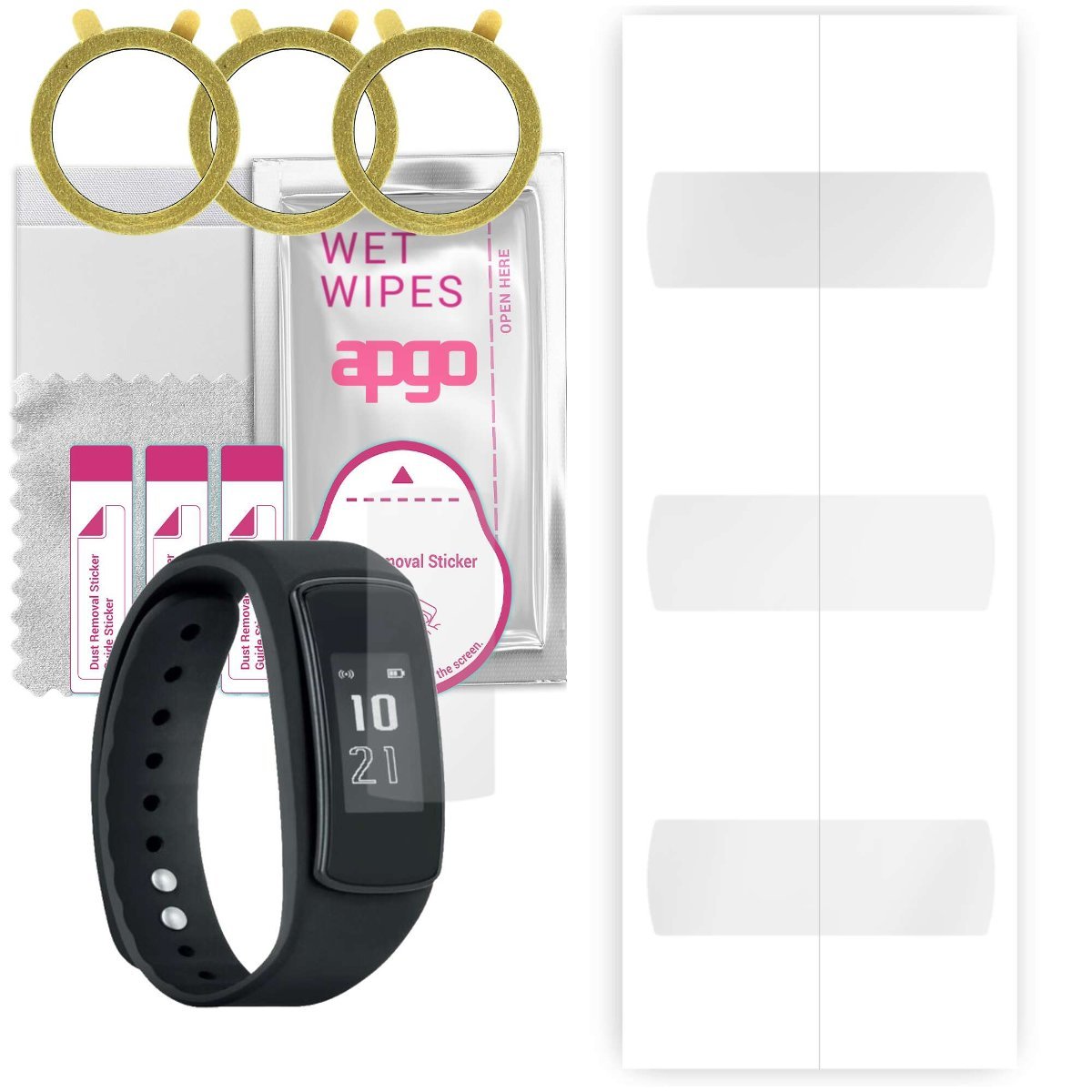 3x Folia hydrożelowa do Forever SB-400 - apgo Smartwatch Hydrogel Protection Ochrona na ekran smartwatcha