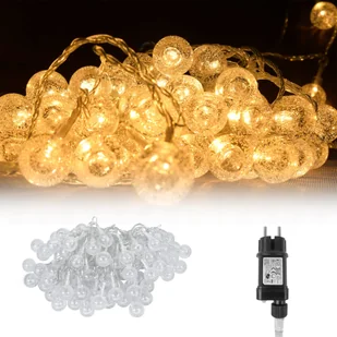 TRMLBE lampki choinkowe 20m 160 LED lampki choinkowe do wnętrz - na zewnątrz ciepła biel z wtyczką 8 trybów IP44 5m kabel zasilający lampki choinkowe idealne na Boże Narodzenie wesele, przezroczysta linia - Oświetlenie świąteczne - miniaturka - grafika 1