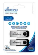 Pendrive - MediaRange MR911-2 32 GB USB Typu-A 2.0 Czarny, Srebrny MR911-2 - miniaturka - grafika 1