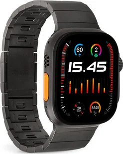 Pasek Puro TITAN ze stali nierdzewnej do Apple Watch 42 / 44 / 45 / 49 mm - czarny - Akcesoria do smartwatchy - miniaturka - grafika 1