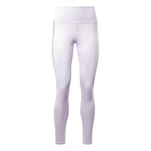 Reebok Damskie nowoczesne legginsy z poliestru Safari, Fioletowa Oasis, XS - Legginsy - miniaturka - grafika 1