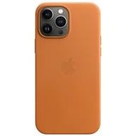 Etui i futerały do telefonów - Apple Skórzane etui iPhone 13 Pro Max złocisty brąz - miniaturka - grafika 1