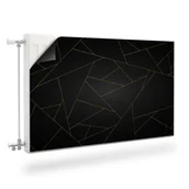 Dekoracje domu - Osłona MAGNETYCZNA Na Kaloryfer Czarne Trójkąty Abstrakcja 80cm x 60cm - miniaturka - grafika 1