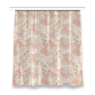 Zasłony - Gotowa zasłona na taśmę wzór 150x160 Beżowe ptaki, Fabricsy - miniaturka - grafika 1